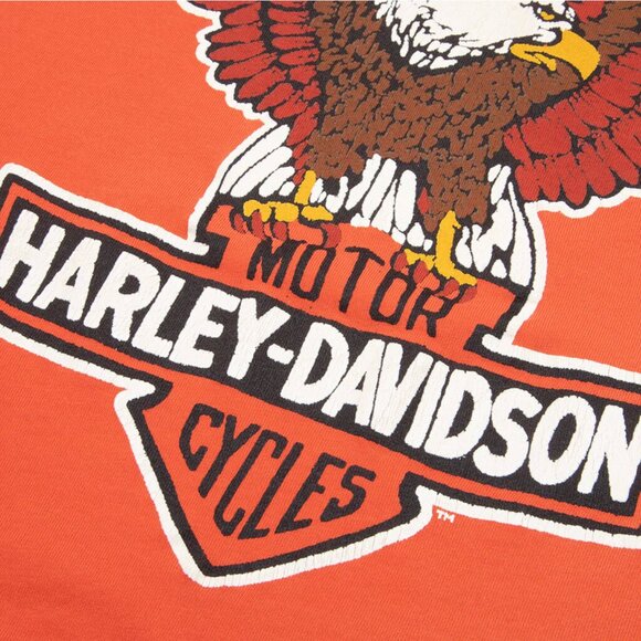 NEW MadeWorn t-shirt - Harley Davidson Motor Cycles - Orange Crush - VERY RARE! - Picture 3 of 3